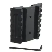 For 20mm Picatinny Weaver Rail Scope Base Mount Dual 45 Degrees Offset