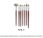 Royal & Langnickel SableTek Artist Paint Brushes for Oil Painting, Short Handle