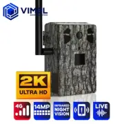 Outdoor 4G Trail Camera ULTRA HD 2K Recorder LIVE PIR Sensor Alert Night Vision