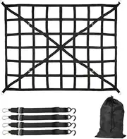 EXEGPLPVK Car Trunk Rooftop Net Mesh Heavy Cargo Net Truck Trailer Dumpster Extend Mesh Covers Luggage Stowing Tidying with 4 Fixed Belt(MX)