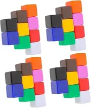 Kisangel 60pcs Acrylic Dice Cubes Blank DIY Dices for Creative Crafts Board Games Educational Activities Unfinished Dice Props for Fun Family Gatherings Party Games