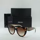 New PRADA PR14WS 01R0A6 Caramel Tortoise/Powder/Brown Gradient 52-20-140 Sung...