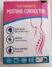 Posture Corrector Adjustable Upper Back Brace Pink L/XL New Open Box