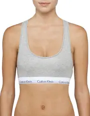 [Calvin Klein] Modern Cotton Unlined Bralette in Grey Marle