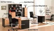 Corner Workstation Office Desk with Drawer, Study Desk, Home Office Furniture