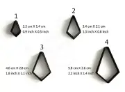 Quadrangle Clay Cutter Set of 4 | Polymer clay Cutter | Clay Earring Cutter |
