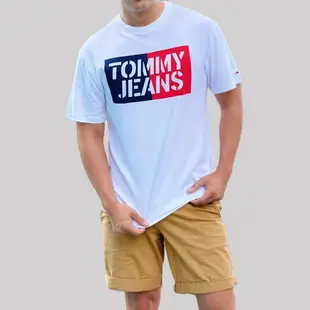 Tommy Hilfiger 熱銷印刷文字圖案短袖T恤-白色