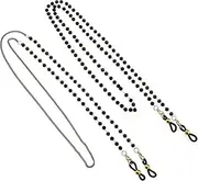 [MIVES] Pearl Glasses Eyeglasses Chain for Women Girls,2Pcs Pearl Glasses Chain Beaded Sunglass Chains,Eyeglass Chains Beaded Glasses Strap Glasses Chain Sunglasses Strap,Beaded Sunglasses Eyeglass Chains