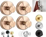 Luxe Hold No-Drill Hooks, 2024 Upgraded Suction Cup Hooks, Suction Cup Wreath Hanger, Suction Cup Hooks, Strong Suction Cup Hooks for Bathroom, Luxe Hold Wall No Drill Hooks Suction (4 PC,Rose Gold)