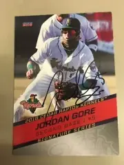 Jordan Gore 2018 Signed Cedar Rapids Kernels Team Card