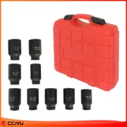 ✅9X (29-38mm) Deep Impact Socket Set 1/2" Drive Metric Axle Hub Nut Sockets Tool