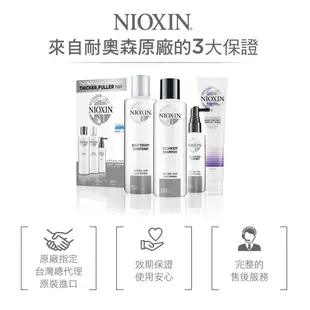 美國【NIOXIN 耐奧森】5號豐髮體驗組 (潔髮露+甦活乳+養護精華) 護色 鎖色 保水 保濕 頭皮調理 頭皮清潔