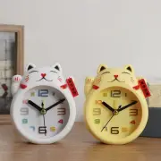 Creative Kids Alarm Clock White Table Clock Lucky Cat Alarm Clock Student
