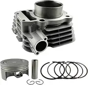 74mm Air Cylinder Block & Piston and Rings Kit Compatible For Yamaha YBR250 YS250 2007-2009 1S4-11311-00-A0 XT250 1YB 2013-2015