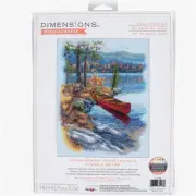 Wilderness Wonders Cross Stitch Kit - Explore the Outdoors with 14 Cnt. Light Bl