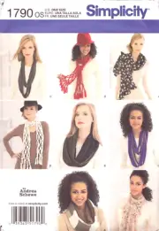 Simplicity 1790 ~ Scarves in 4 Styles ~ Sewing Pattern by Andrea Schewe ~ One Sz