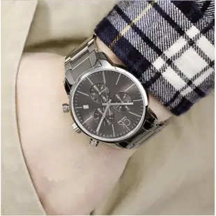 正品Calvin Klein新款瑞士ck手錶男士時尚鋼帶三眼計時多功能日曆男錶K2G27146