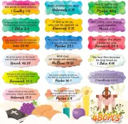 480 PCS Bible Verse Stickers, Scripture Inspirational Christian Stic
