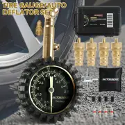 6-30 PSI Automatic Air Down Tool 75PSI Glow Dial Dual Scale Tire Pressure Gauge