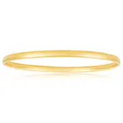 9ct Yellow Gold Hollow 4mm x 65mm Bangle