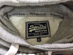 Superdry 極度乾燥 帽t 灰色 M號 保暖 冬天 禦寒 刷毛 連帽