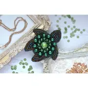 DIY Jewelry Making Beading kit Turtle Brooch Bead Embroidery Pin