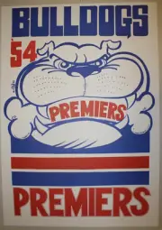 1954 Footscray Bulldogs Premiers Weg Knight poster Premiership Grand Final