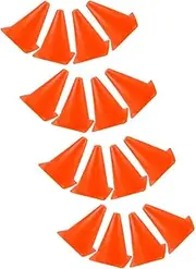 Anneome 16pcs Roller Skating Cones Bright Colored Road Markers for Speed Agility Training for Football Soccer Sports Activities Smooth Surface Stable Design