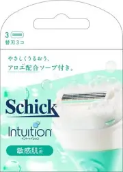 Schick Intuition Replacement Blades (3 Pieces) Razor for Sensitive Skin Women
