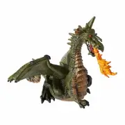 Papo Green Winged Dragon With Flame Fantasy Figure 39025 NEW IN STOCK