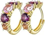 [HAPINARY] Cubic Zirconia Earrings by Stylish Loop Earrings Hypoallergenic for Daily Wear and Special Events