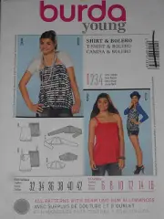 Shirt and Bolero Size 6-16 Burda 7385 Sewing Pattern