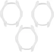 BRIGHTFUFU 3pcs Smart Watch Protective Cover Transparent Full Around Frame Case for Scratch Easy Access to Buttons Drop Bump Protection