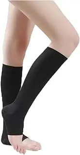 Toe Socks Knee High Compression Stockings Men Women Elastic Leg Support Open Toe S-XL Elastic Autumn Winter Stockings Open Toe Socks