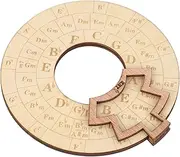 Circle of Fifths Wheel, Wooden Rugged Educational Music Chord Wheels Durable Adjustable Reliable for Musician