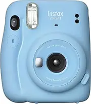 FUJIFILM Cheki Instax Mini 11 Instant Camera, Sky Blue, INS MINI 11 Blue