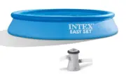 Intex 10ft X 24in Easy Set Above Ground Swimming Pool Set Blue