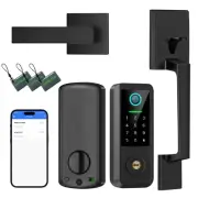 Fingerprint Smart Door Lock with Front Door Handle Set, Keyless Entry Door Lo...