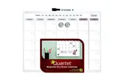 Quartet 28 x 36cm Basic Magnetic Whiteboard Calendar Planner Organiser w Pen