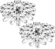 [Ipetboom] 1 Pair Shoe Clips with Rhinestones Crystal Buckles for High Heels Sparkling Shoe Decoration Accessories for Women for Weddings and Parties Easy to Use and Stylish Design