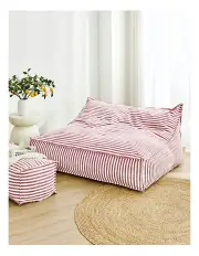 [Cadence & Co.] Two Seater Lounge Cover Bean Bag in Red