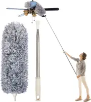 Newliton Microfiber Duster, Feather Duster with Extension Pole 30’’-100’’(Sta...