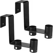 Pool Tool Hangers | Set of 2 Fence Hooks | Durable Wall Mount Storage Brackets | Outdoor Holder for Cleaning Hose, Skimmer, Backyard Equipment, Weather Resistant Organizer Rack Poolside