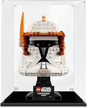 Acrylic Display Case for Lego 75350 Star Wars Clone Commander Cody Helmet Figure Storage Box Dust Proof Glue Free