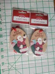 Holiday Time 3 Gift Tags. 2 Packages