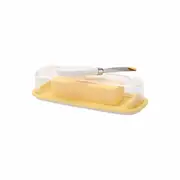 Square Butter Box with Knife Cheese Storage Container Cutting Tray for Kitchen