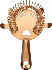 Arcata, 4-Prong Bar Strainer, 6 1/8"L x 4 1/2"W, S/S, Copper Finish