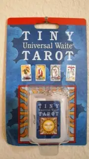 Tiny Universal Waite Tarot Keychain Smallest 78 Card Deck Portable Accessory