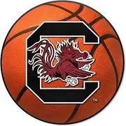 FANMATS NCAA University of South Carolina Gamecocks Nylon Face Basketball Rug