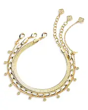 Kendra Scott Kassie Cubic Zirconia Charm Mixed Chain Bracelets, Set of 3